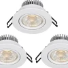 230V Led Spotlights|Infällda Spotlights Badrum-Markslojd Hera Spotlight 3-Pack LED 3000K 255lm 3,6W IP44