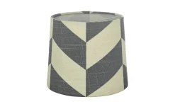 Mönstrade Lampskärmar < Oriva Herringbone Lampskärm Ø16cm Grå/Vit