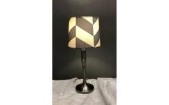 Mönstrade Lampskärmar < Oriva Herringbone Lampskärm Ø16cm Grå/Vit