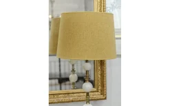 Enfärgade Runda Lampskärmar < Hallbergs Herringbone Lampskärm Ø30cm Guldgul