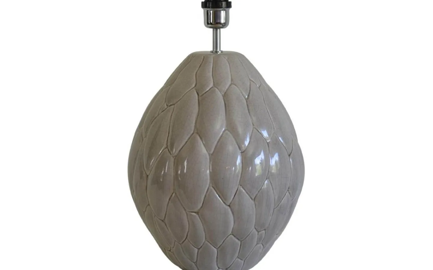 Lampfötter-Hallbergs Honeycomb Lampfot 46cm Broken mud Grå