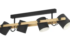 Plafonder-Eglo Hornwood Plafond 109cm Svart/Natur