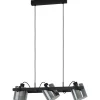 Kök & Matplats|Avlånga Taklampor-Eglo Hornwood Taklampa 78cm 3L Svart
