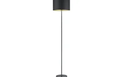 Golvlampor-Trio Lighting Hostel Golvlampa E27 matt svart/guld