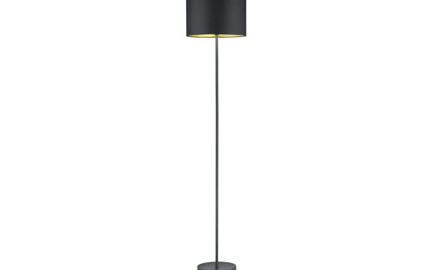 Golvlampor-Trio Lighting Hostel Golvlampa E27 matt svart/guld