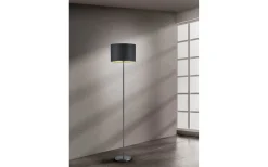 Golvlampor-Trio Lighting Hostel Golvlampa E27 matt svart/guld