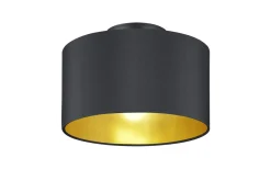 Plafonder < Trio Lighting Hostel Plafond E14 matt svart/guld
