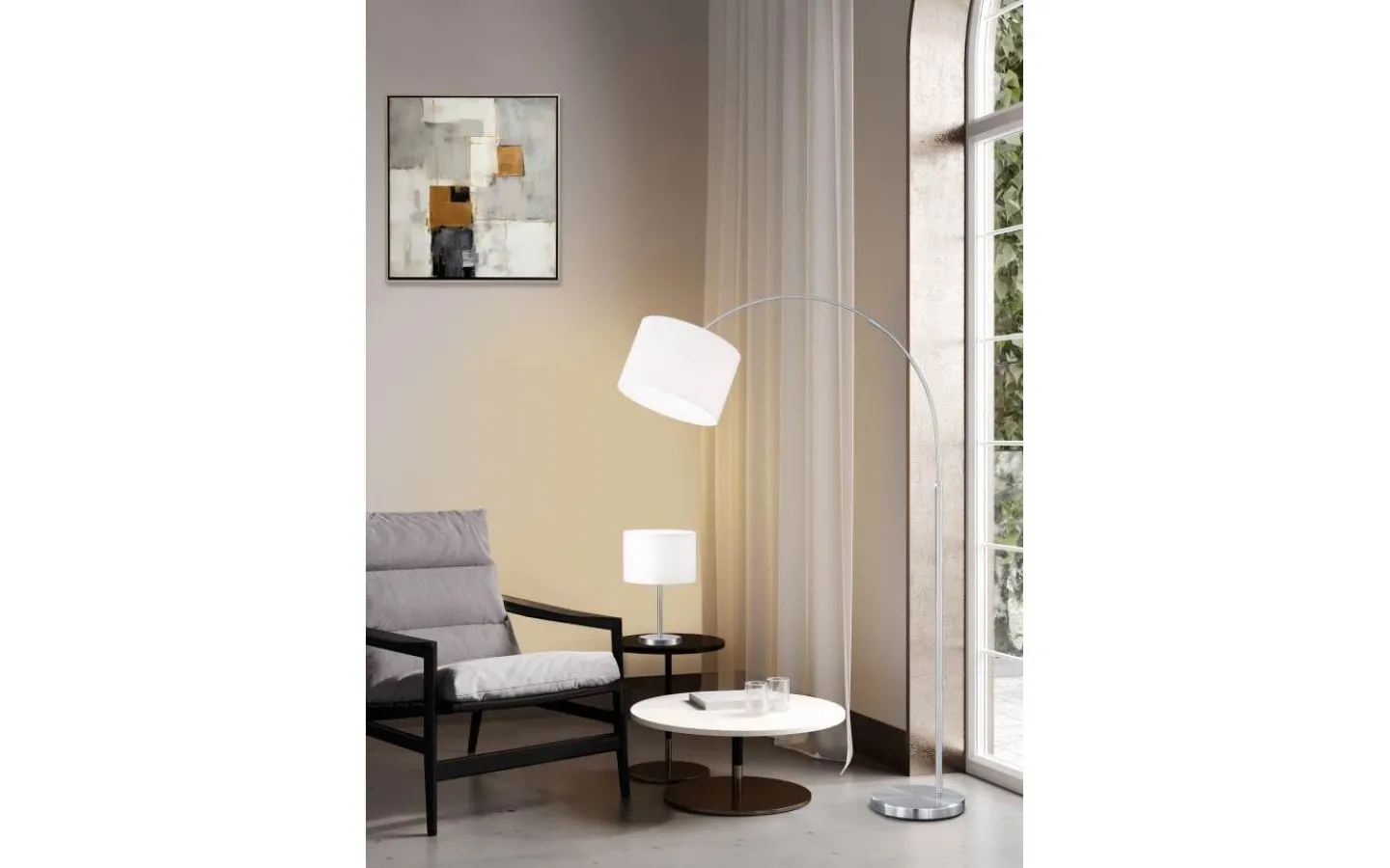 Bordslampor-Trio Lighting Hotell Bordslampa 32cm E14 vit