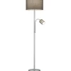 Golvläslampor-Trio Lighting Hotell Golvlampa E27+E14 grå