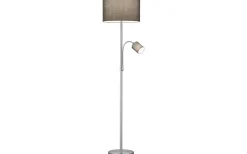 Golvläslampor-Trio Lighting Hotell Golvlampa E27+E14 grå
