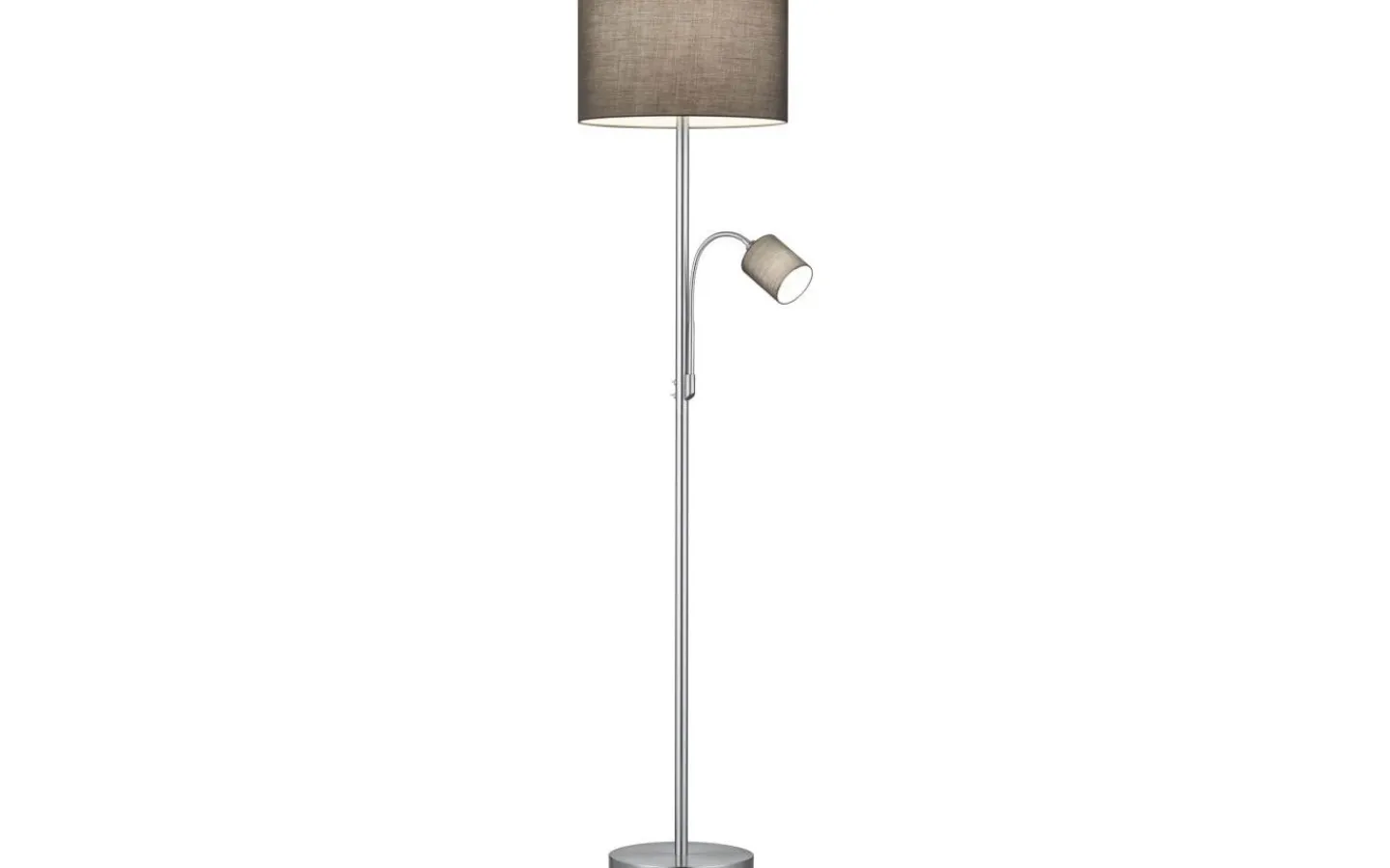 Golvläslampor-Trio Lighting Hotell Golvlampa E27+E14 grå