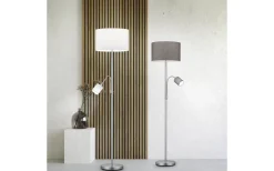 Golvläslampor-Trio Lighting Hotell Golvlampa E27+E14 grå