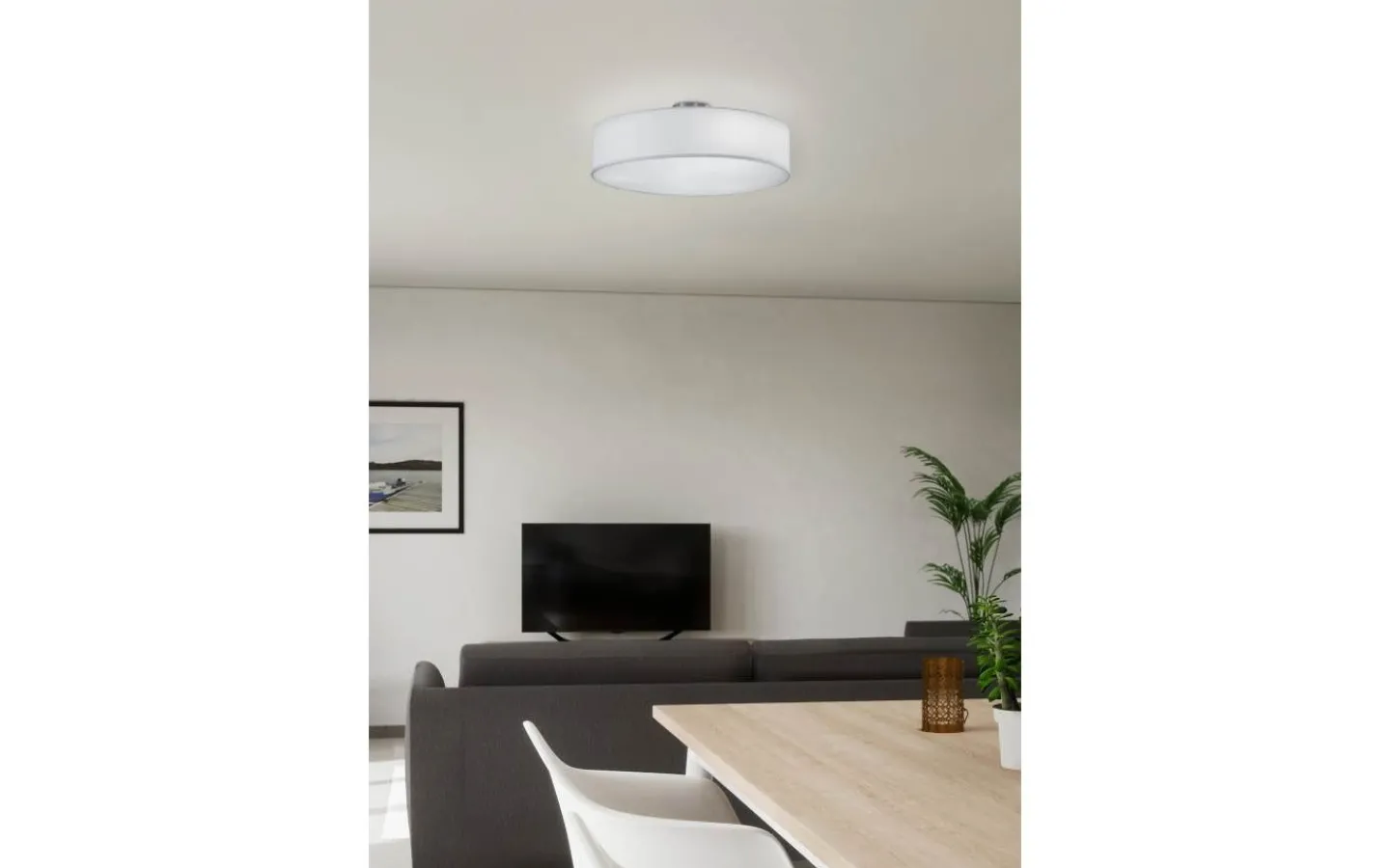 Plafonder-Trio Lighting Hotell Plafond 50cm 3xE27 vit