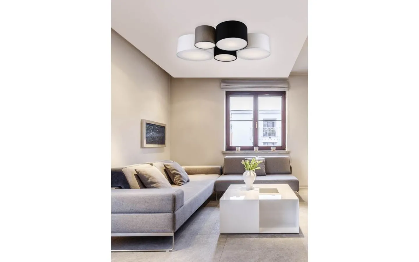 Plafonder-Trio Lighting Hotell Plafond 5xE27 flerfärgad