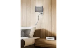 Läslampor < Trio Lighting Hotell Vägglampa med läslampa E14 + LED grå