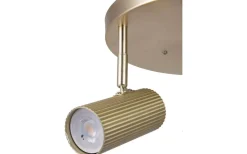 Runda Takspotlights|Takspot Med 3 Lampor-Globen Lighting Hubble Takspotlight 3L 25cm Borstad Mässing
