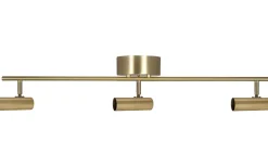 Avlånga Takspotlights|Takspot Med 3 Lampor < Globen Lighting Hubble Takspotlight 3L 80cm Borstad Mässing