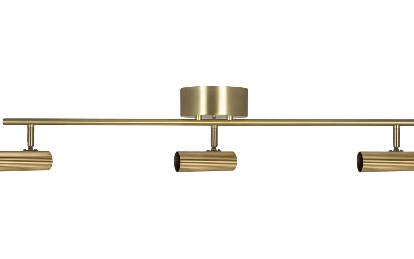 Avlånga Takspotlights|Takspot Med 3 Lampor < Globen Lighting Hubble Takspotlight 3L 80cm Borstad Mässing