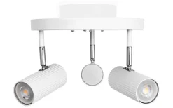 Runda Takspotlights|Takspot Med 3 Lampor < Globen Lighting Hubble Takspotlight 3L 25cm Vit/Krom
