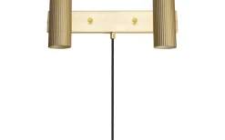 Läslampor < Globen Lighting Hubble Vägglampa 2L 35cm Borstad Mässing