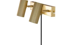 Läslampor < Globen Lighting Hubble Vägglampa 2L 35cm Borstad Mässing