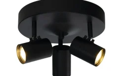Runda Takspotlights|Takspot Med 3 Lampor-Aneta Hugin Takspotlight 25cm Svart