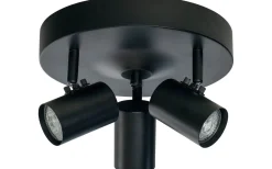 Runda Takspotlights|Takspot Med 3 Lampor-Aneta Hugin Takspotlight 25cm Svart