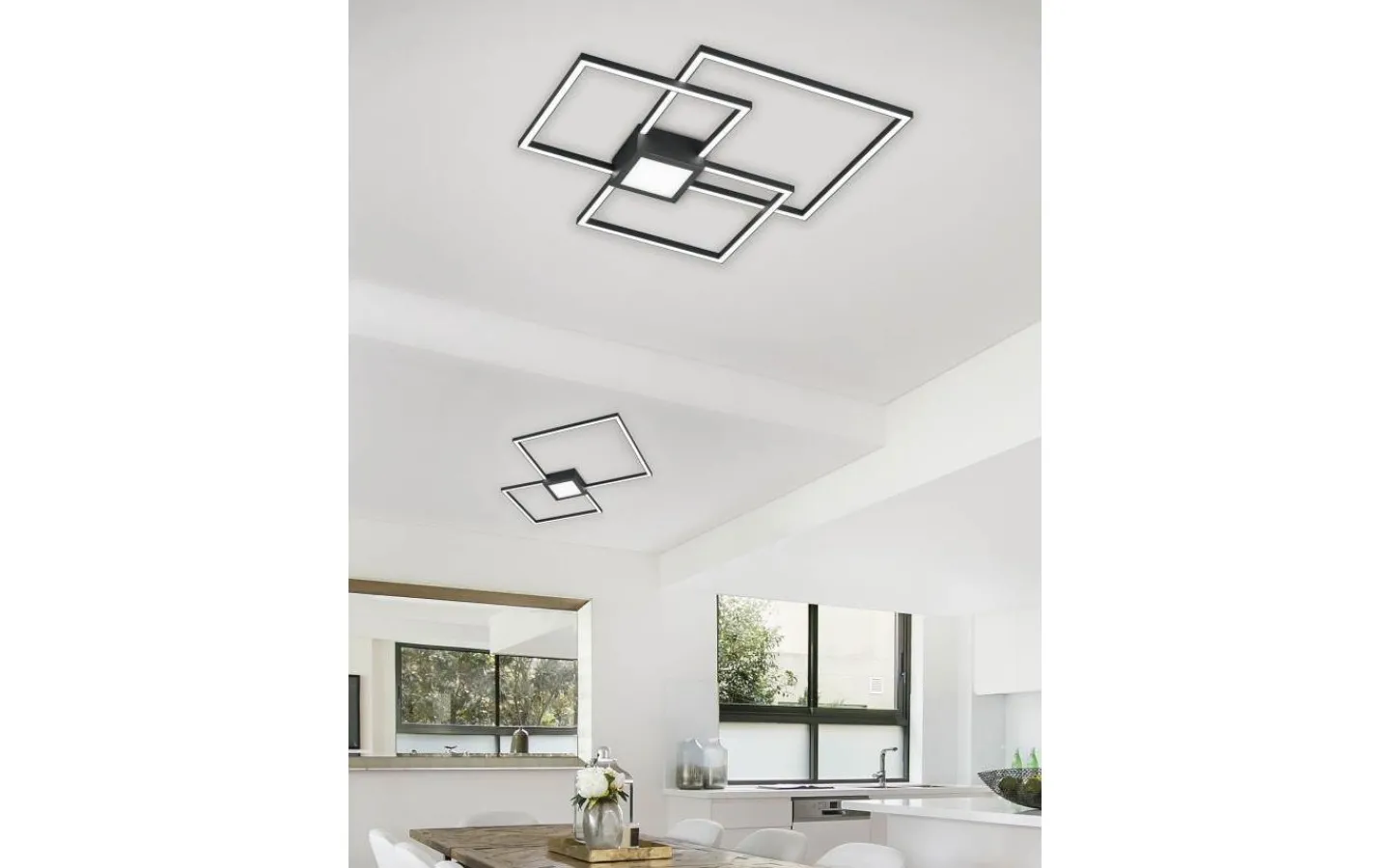 Plafonder < Trio Lighting Hydra Plafond LED 3-delad antracit