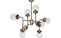 Stora Taklampor Ø70-150 Cm-Hallbergs Hydro Taklampa 8L 84cm Oxid/Klarglas
