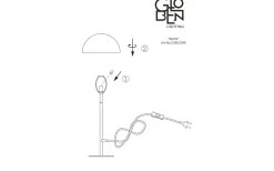 Skrivbordslampor|Bordslampor < Globen Lighting Icon Bordslampa 36cm Borstad Mässing