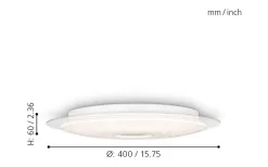 Plafonder-Eglo Igkroka Plafond 40cm LED 3000K 18,8W Vit