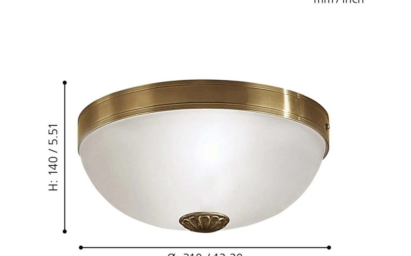 Plafonder-Eglo Imperial Plafond 31cm Brons