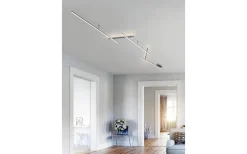 Plafonder-Trio Lighting Indira Plafond LED 245cm borstad stål