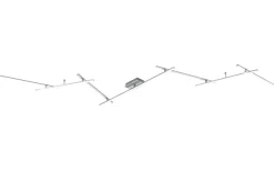Plafonder-Trio Lighting Indira Plafond LED 345cm borstat stål
