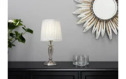 Sovrum|Bordslampor < Cottex Ines Bordslampa 34cm Krom/Vit