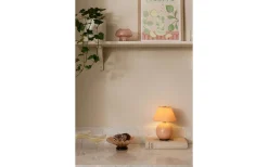 Uppladdningsbara Lampor Inomhus|Bordslampor-Globen Lighting Iris Portabel Bordslampa 23cm Blush