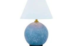 Uppladdningsbara Lampor Inomhus|Bordslampor < Globen Lighting Iris Portabel Bordslampa 23cm Duvblå