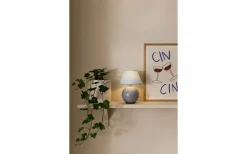 Uppladdningsbara Lampor Inomhus|Bordslampor < Globen Lighting Iris Portabel Bordslampa 23cm Duvblå