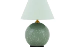 Uppladdningsbara Lampor Inomhus|Bordslampor-Globen Lighting Iris Portabel Bordslampa 23cm Grön