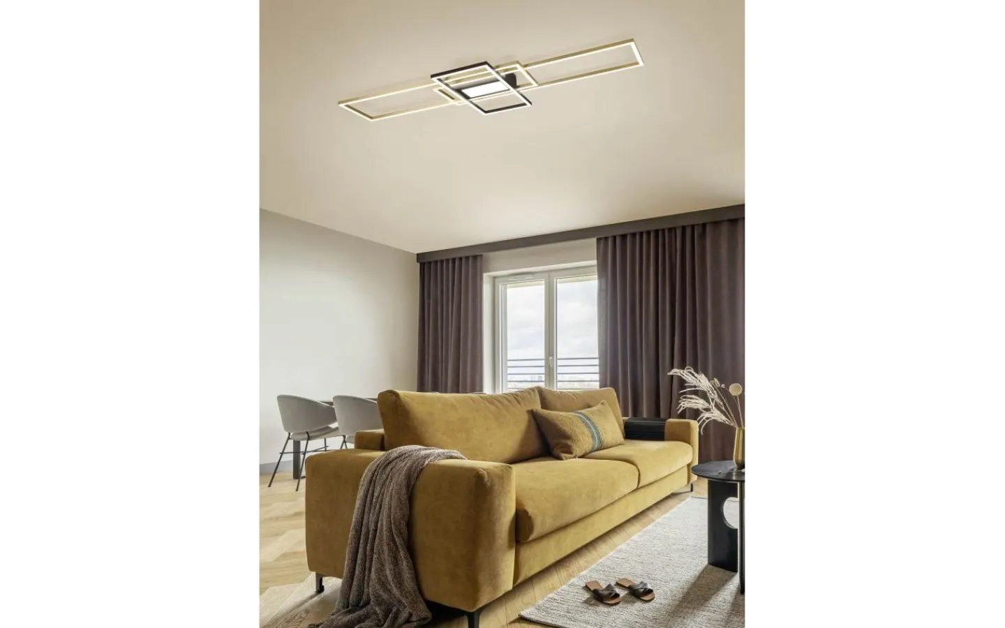 Plafonder < Trio Lighting Irvine Plafond LED matt mässing/matt svart