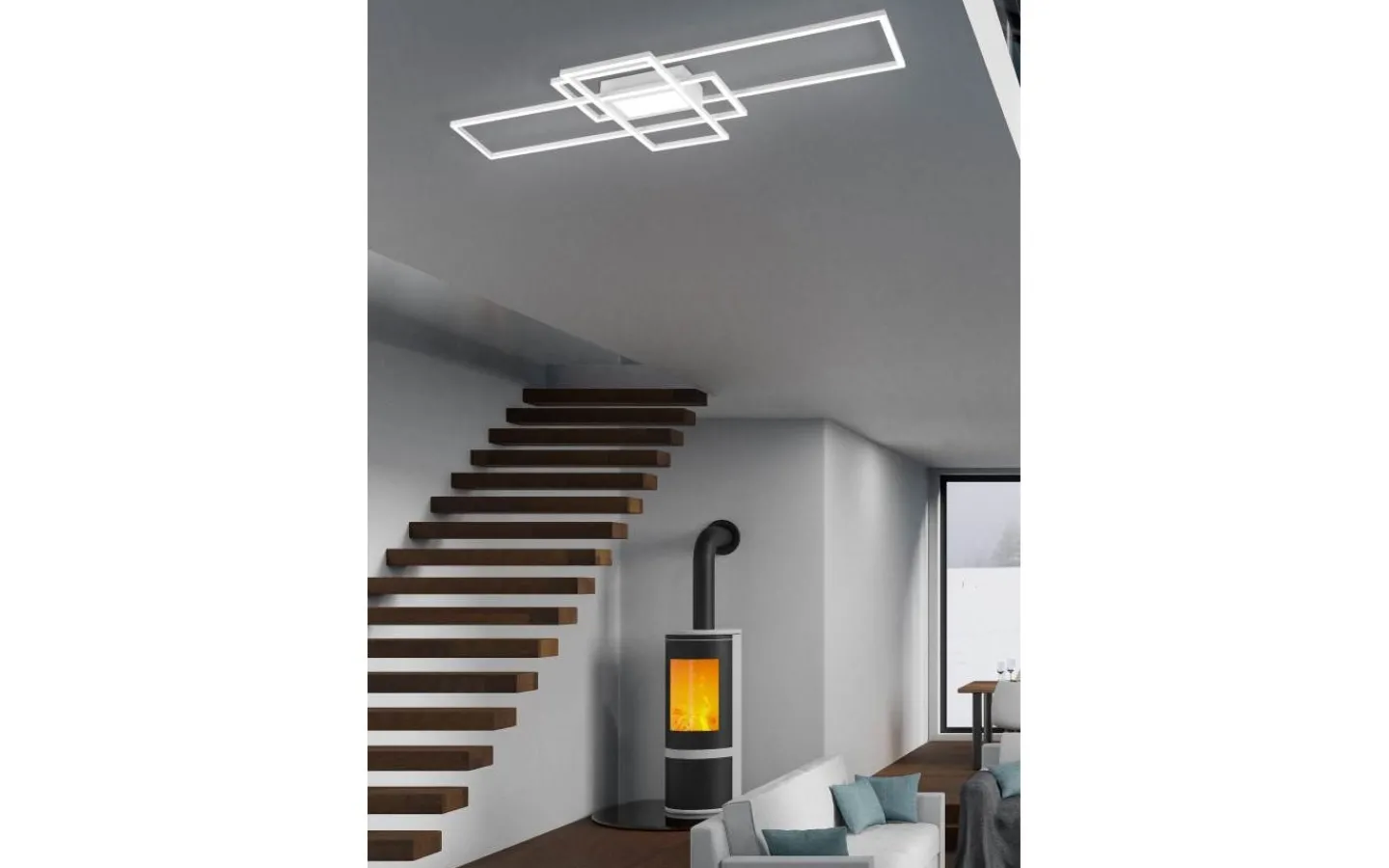Plafonder < Trio Lighting Irvine Plafond LED mattvit