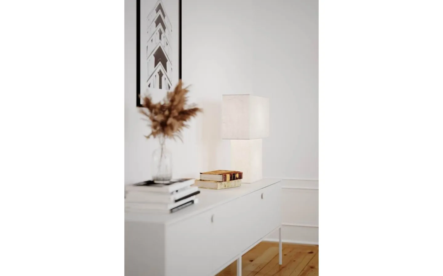 Bordslampor-By Rydens Isquare Bordslampa 50cm Vit