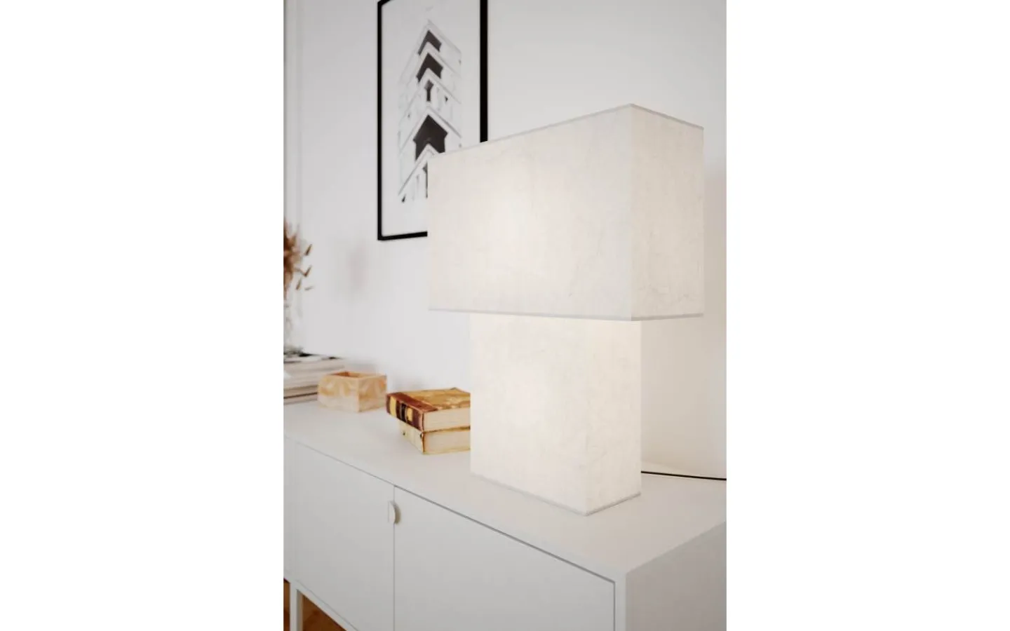 Bordslampor-By Rydens Isquare Bordslampa 50cm Vit