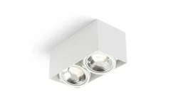 Takspot Med 2 Lampor-Rendl James II Takspotlight 29cm LED 2x15W 3000K Matt Vit