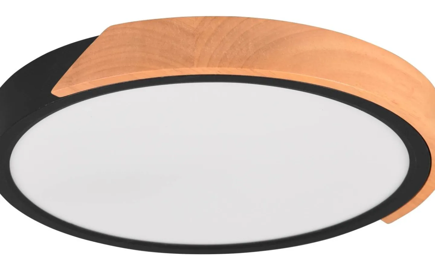 Plafonder-Reality Jano Plafond LED mattsvart/trä
