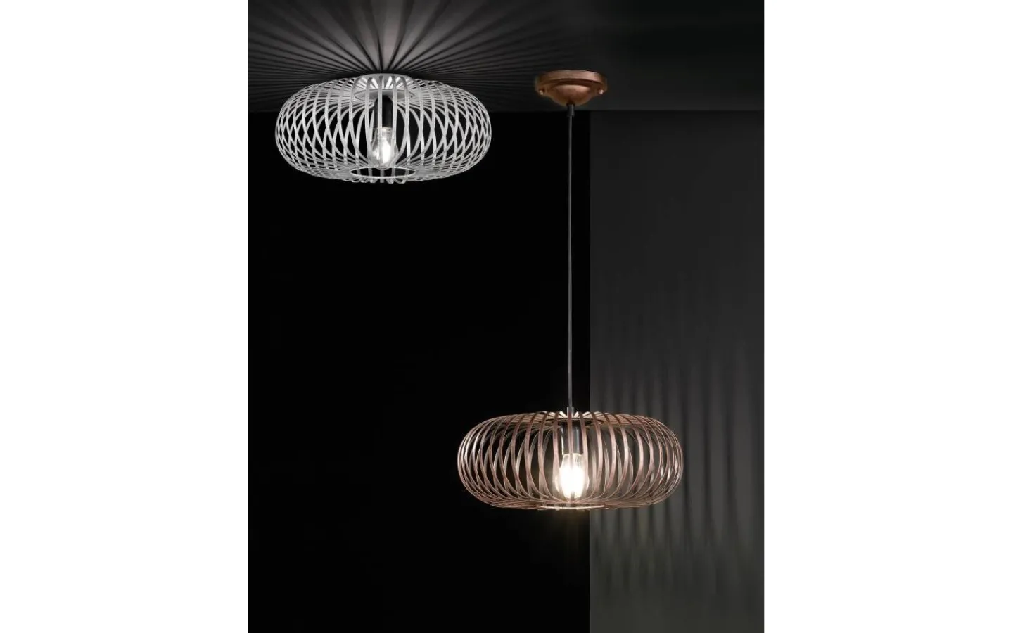 Plafonder-Trio Lighting Johann Plafond 40cm E27 antikkoppar