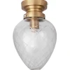 Badrum|Hall & Trappa-Globen Lighting Juni Plafond 20cm Borstad Mässing/Frostad IP44
