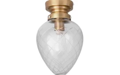 Badrum|Hall & Trappa < Globen Lighting Juni Plafond 20cm Borstad Mässing/Klar IP44