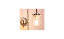Badrumslampor Vägg < Globen Lighting Juni Vägglampa Antikstål/Klar IP44