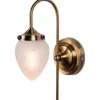 Badrum < Globen Lighting Juni Vägglampa Mässing/Opal IP44